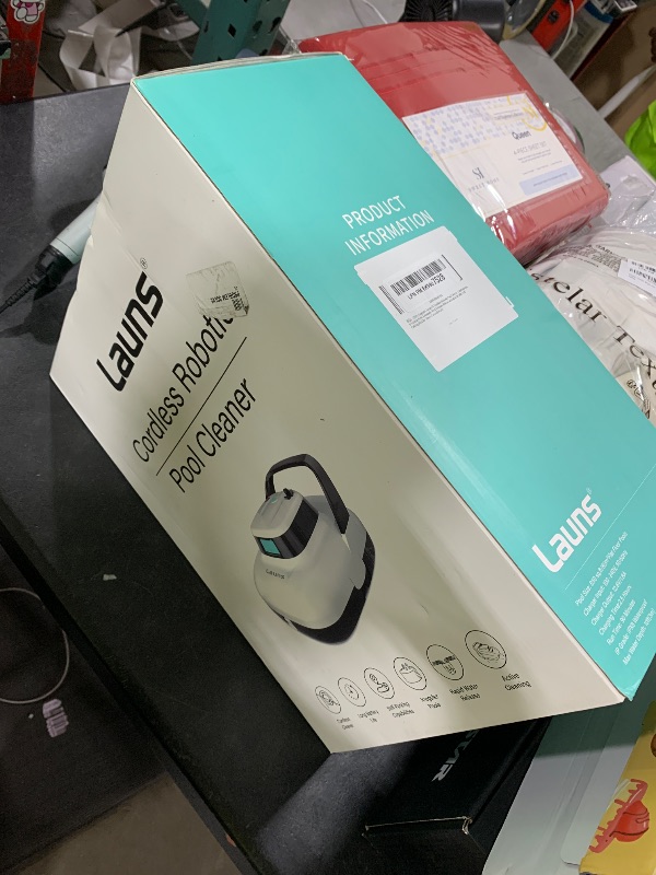 Photo 1 of (2025 Upgrade) Launs S1 Cordless Robotic Pool Cleaner, Dual Motors & Suction Ports Automatic Pool Vacuum Robot Lasts up to 90 Min, Self-Parking Ideal for Above Ground Pools (New)