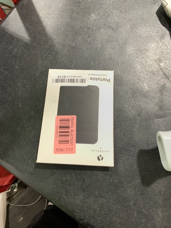 Photo 1 of Afterplug 2-Pocket Adhesive Pouch for Laptop, Compatible with External Portable SSD, Magic Mouse, USB Cable and More - Gray