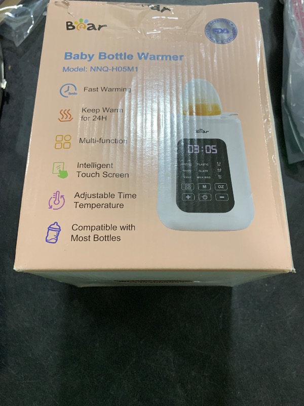 Photo 1 of Bear Baby Bottle Warmer, Milk Warmer Breastmilk Bag Formula Fast Warming for New Born Baby Bottles, 6 Oz with Time Temp Control Automatic Shut Off at Home Use