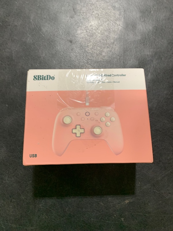 Photo 1 of 8Bitdo Ultimate 2C Wired Controller for Windows PC and Android, with 1000Hz Polling Rate, Hall Effect Joysticks and Hall Triggers, and Remappable L4/R4 Bumpers (Peach)