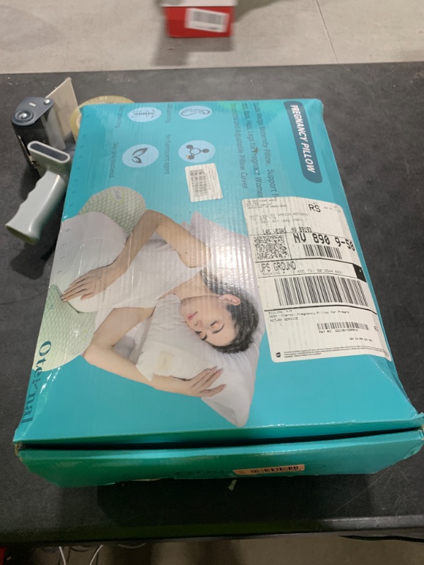 Photo 1 of Oternal Pregnancy Pillow for Pregnant Women, Soft Pregnancy Body Pillow, Support for Back, Belly, HIPS, Legs, Maternity Pillow with Detachable and Adjustable Pillow Cover