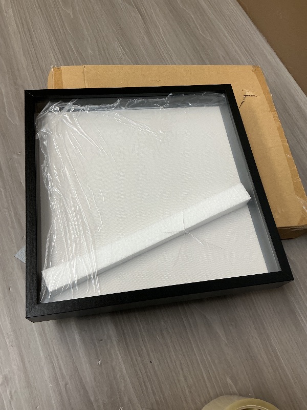 Photo 1 of SEE NOTES PICTURES ……….Califortree 11x11 Shadow Box Frame with Soft Linen Back - Metal Push Pins Included, Memory Box Display Case for Memorabilia Flower Awards Medals Wedding Photos, Black