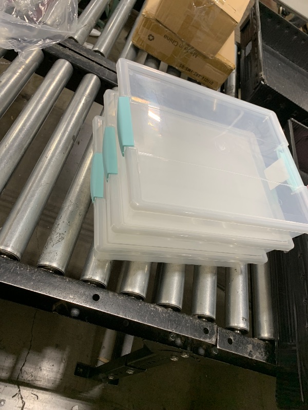 Photo 1 of Tribello Plastic Storage Containers ((Large - 14 x 11.5 x 3))