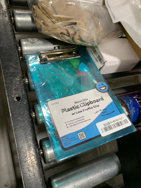 Photo 1 of Emraw Mini Blue Plastic Clipboard, 9' x 6', Holds 100 Sheets - Also Avail in Green, Purple, Pink, Red, Grey