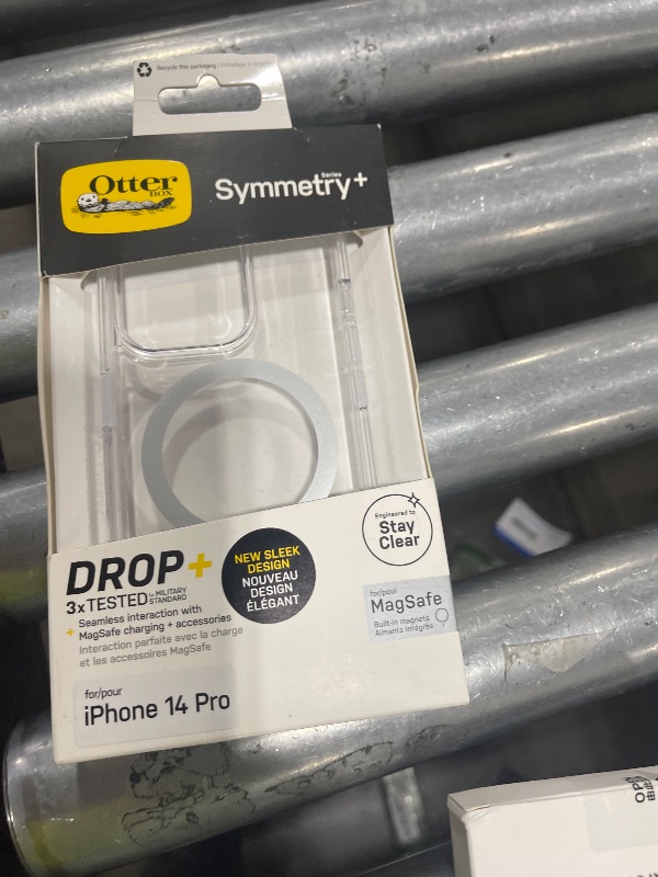 Photo 1 of OtterBox iPhone 14 Pro Symmetry Series Case - Clear, Ultra-Sleek, Wireless Charging Compatible, Raised Edges Protect Camera & Screen