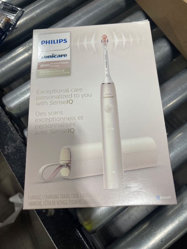 Photo 1 of Philips Sonicare DiamondClean Prestige 9900 Rechargeable Electric Toothbrush with SenseIQ, 5 Premium All-in-One Brush Heads, Plaque Removal, Gum Care, Whitening, Champagne, BD9001AZ