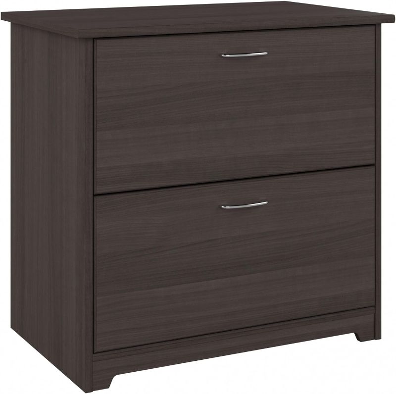 Photo 1 of Bush Furniture Cabot 2 Drawer Lateral File Cabinet in Heather Gray, Home Office Chest for Letter, Legal, and A4-size Document Storage
