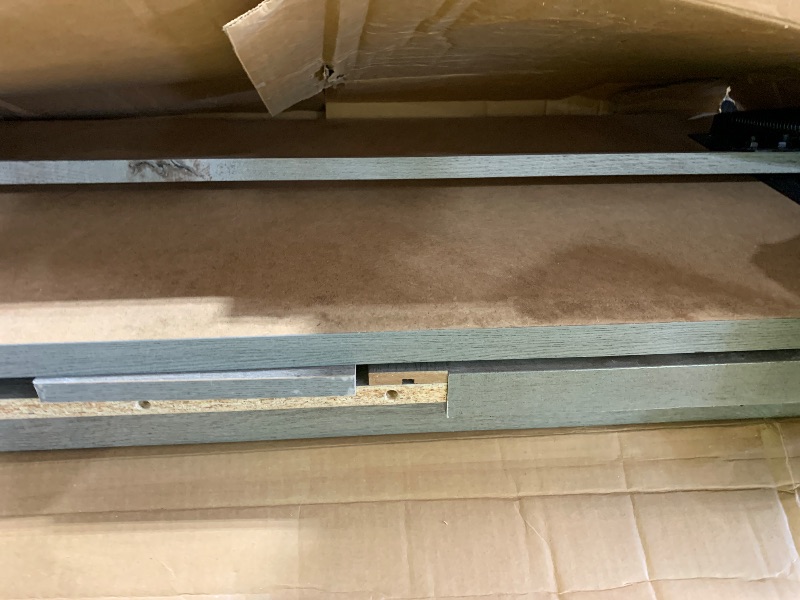 Photo 1 of wooden desk unknown brand/size