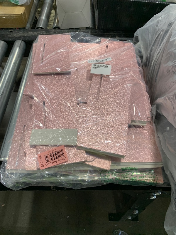 Photo 1 of Ruxion 4FT Pink Marquee Light Up Numbers 6, Large Glitter Pink Mosaic Marquee Number with Light String, Pre-Cut Foam Board Kit Perfect for Birthday Party Decorations Anniversary, Events, Celebrations