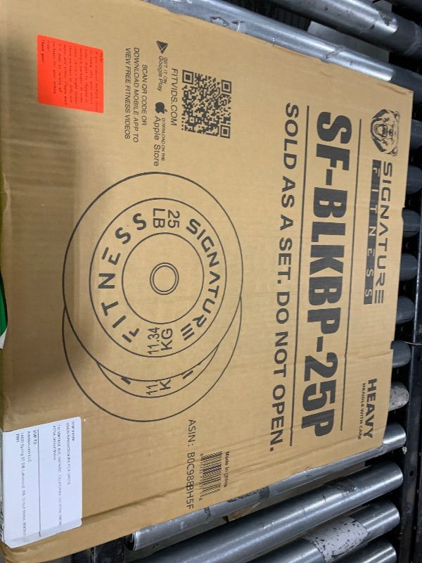 Photo 1 of Fitvids 2" Olympic Bumper Plate Weight Plates with Steel Hub, 25LB, Pair