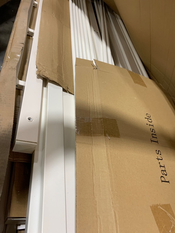 Photo 1 of DHP Miles Metal Bunk Bed, White, Full/Full