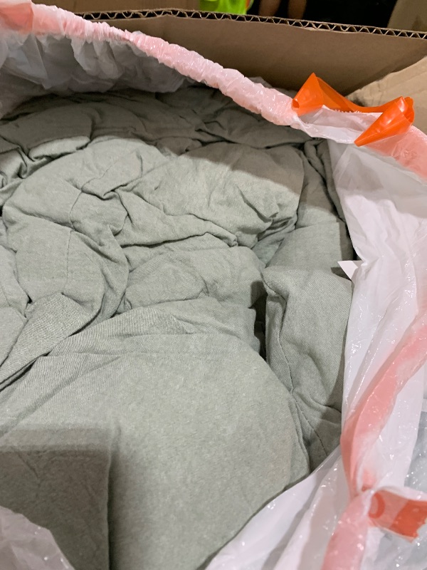 Photo 1 of Bedsure Comforter Set Queen Size Sage Green - Cotton Fabric with Microfiber Inner Fill, Queen Comforter Set for All Seasons, 3 Pieces, 1 Comforter (90"x90") and 2 Pillow Cases (20"x26")