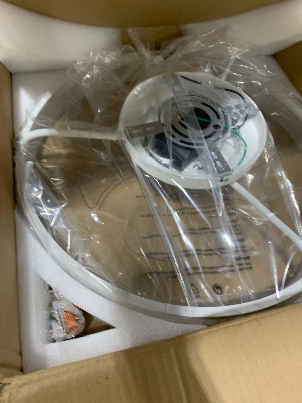 Photo 1 of AQUBT Ceiling Fans with Lights and Remote, 20" Modern Low Profile Ceiling Fan with Light, Stepless Color Temperature Change and 6 Speeds, Flush Mount Ceiling Fans for Bedroom, Kids Room.?White?