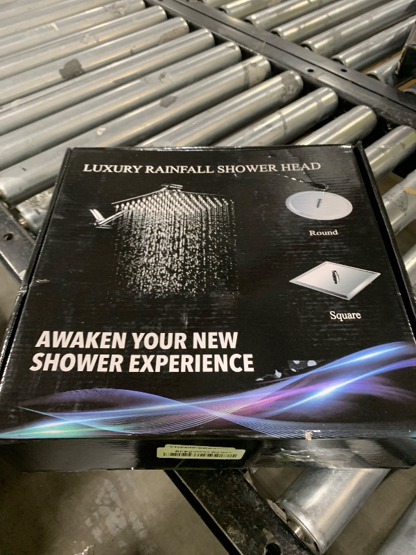 Photo 1 of PinWin Modern 12" Large Square Rain Showerhead with 5 Modes Handheld Showerhead Combo, Adjustable Arm, Easy Tool-Free Installation
