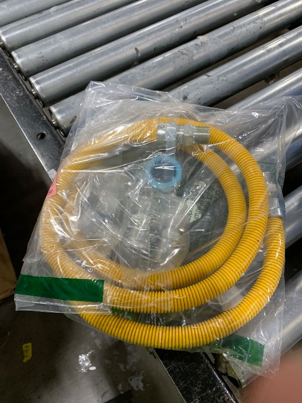 Photo 1 of Puxyblue [2025 NEW] 72" Flexible Gas Line Kit for Dryer Stove Range Flexible Stainless Steel Gas Dryer Kit - 3/4" OD(5/8" ID) Dryer Gas Line with Connector 3/4" FIP & 1/2" MIP & 3/4" MIP Fitting