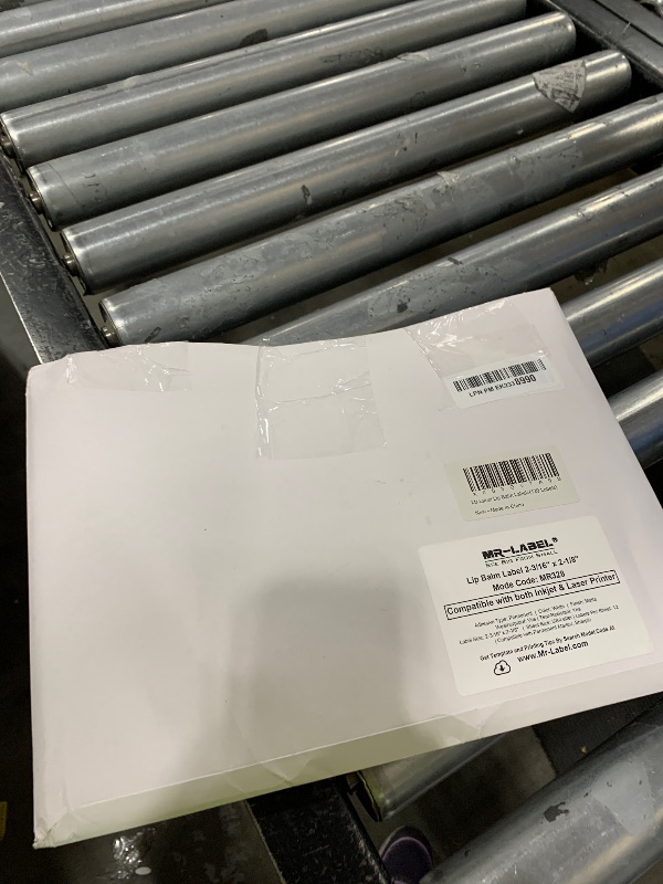 Photo 1 of Mr-Label White Lip Balm Labels with Tamper Tab - Waterproof & Tear-Resistant - for Inkjet & Laser Printer - 2-3/16" x 2-1/8" on Letter Sheet (600 Labels)