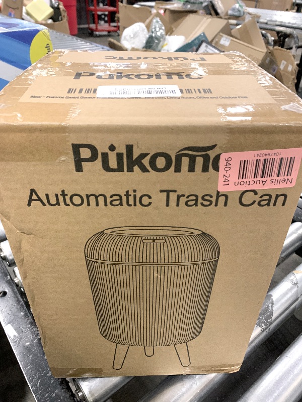 Photo 1 of Pukomc Smart Sensor Wastebasket, Convenient and Hygienic Easy to Use, Technology Sensor Waterproof Wastebasket Plastic Trash can for Kitchen, Bathroom, Bedroom, Living Room, Office and Outdoor Pink