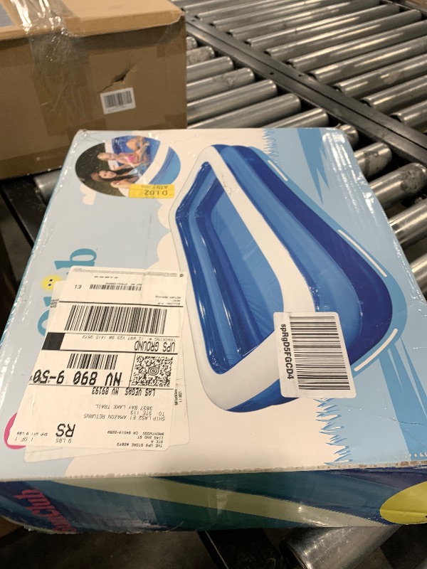 Photo 1 of CHICLIST Inflatable Swimming Pool 103" X69" X20" Full-Sized Lounge Pool for Kiddie, Adults, Easy Set Family for Backyard Summer Water Party Outdoor Kiddie Pools