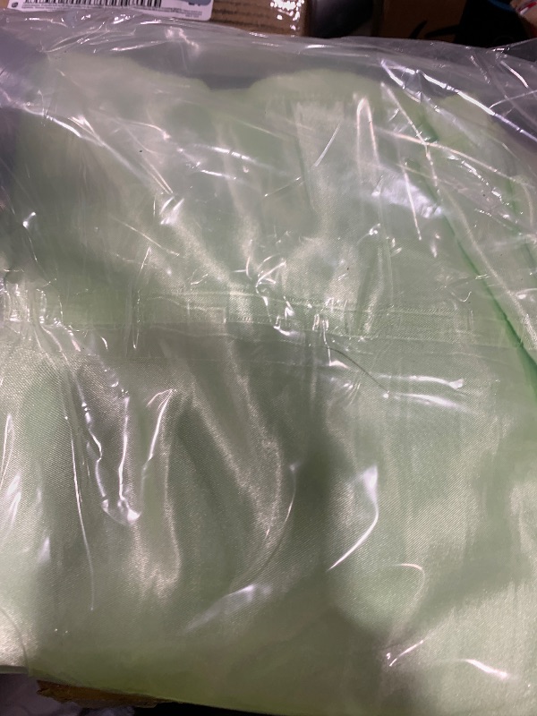 Photo 1 of 2 Panels Light Green Backdrop Curtain, 10 x 10 Feet Satin Background Curtains for Parties, Weddings, Baby Showers, Halloween, Christmas Birthday Party Photoshoot Backdrop Curtains Decorations