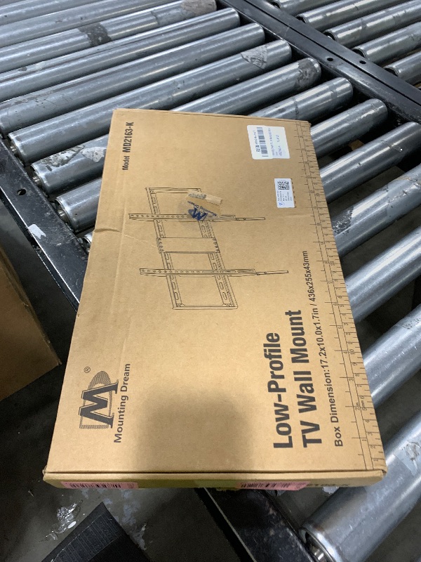 Photo 1 of Mounting Dream TV Mount Fixed for Most 42-84 Inch Flat Screen TVs, TV Wall Mount Bracket up to VESA 600 x 400mm and 132 lbs - Fits 16"/18"/24" Studs - Low Profile and Space Saving MD2163-K