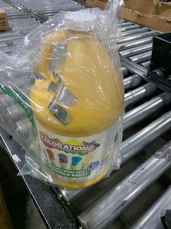 Photo 1 of Colorations Paraben-Free Washable Tempera Paint for Kids - 1 Gallon Value Size. Vibrant Yellow, Non-Toxic and Made in The USA