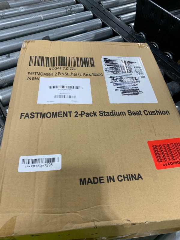 Photo 1 of FASTMOMENT 2 Pcs Stadium Seat Cushions Water-Repellent Bleacher Seat Cushions Indoor & Outdoor Seat Cushion for Bleachers Portable Stadium Cushion for Sports Events, Chairs, Beaches (2-Pack, Black)