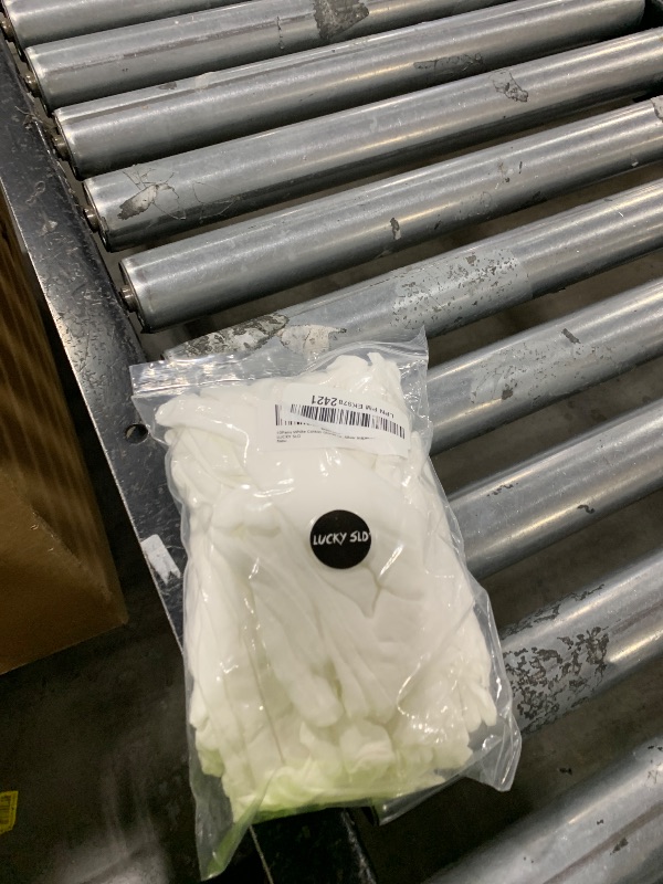 Photo 1 of 10Pairs White Cotton Gloves Large Size for Art handling Crafting Coin Jewelry Silver Inspection by LUCKY SLD