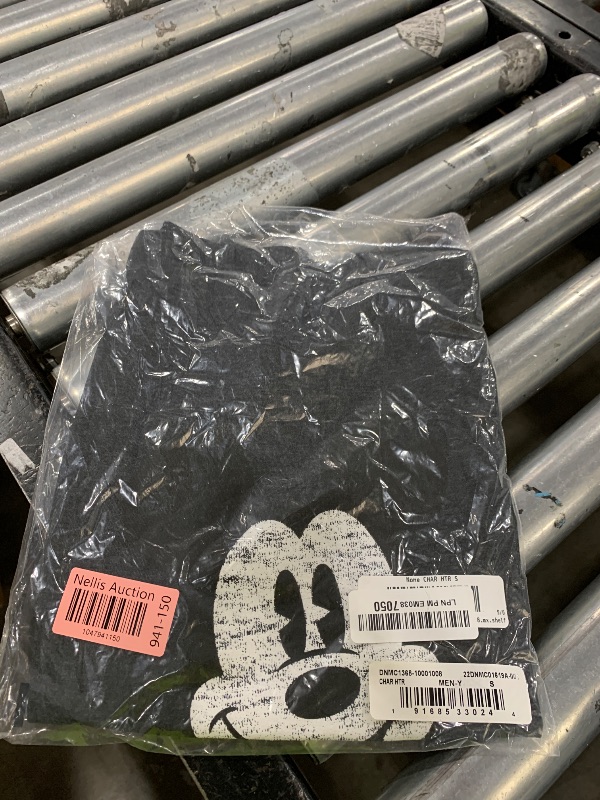 Photo 1 of Disney Men's Full Size Mickey Mouse Distressed Look T-Shirt, Char HTR, S