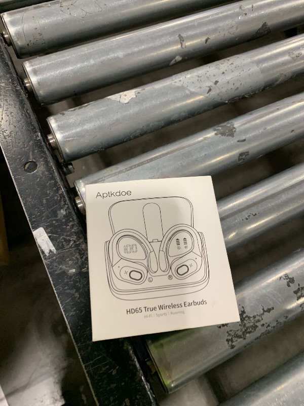 Photo 1 of Aptkdoe Wireless Earbuds 75hrs Bluetooth 5.4 Headphone Sport, 2025 Bluetooth Earbuds Stereo Deep Bass Over Ear Bud with Earhooks, ENC Noise Cancelling Mic, IPX7 Waterproof Earphone White