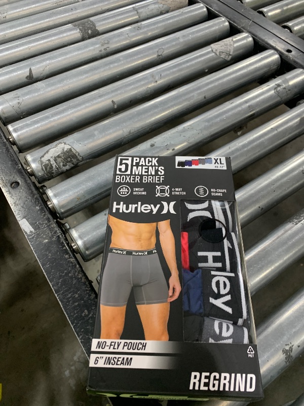 Photo 1 of Hurley Men's Standard 5 Pack Stretch Boxer Briefs, Chaos Pink Combo
