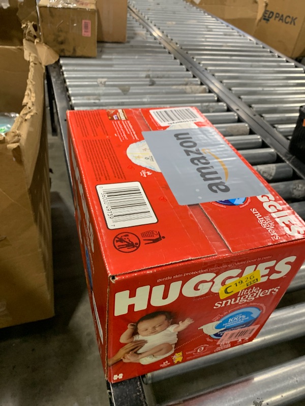 Photo 1 of Huggies Size Newborn Diapers, Little Snugglers Baby Diapers, Size Newborn (up to 10 lbs), 84 Count, Packaging May Vary