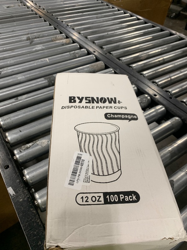 Photo 1 of 100 Pack 12 oz Disposable Paper Coffee Cups, Leak Proof Insulated Ripple Wall Hot Cups for Espresso, Coffee, Tea, Hot Chocolate, To Go Drinks (Home, Office, Cafe Bar)