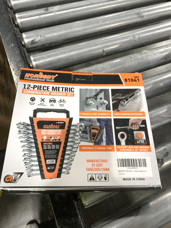 Photo 1 of HORUSDY 12-Piece Metric Wrench Set | Combination Wrench Set with Organizer | 12 Point | 8mm - 19mm | Chrome Vanadium Steel