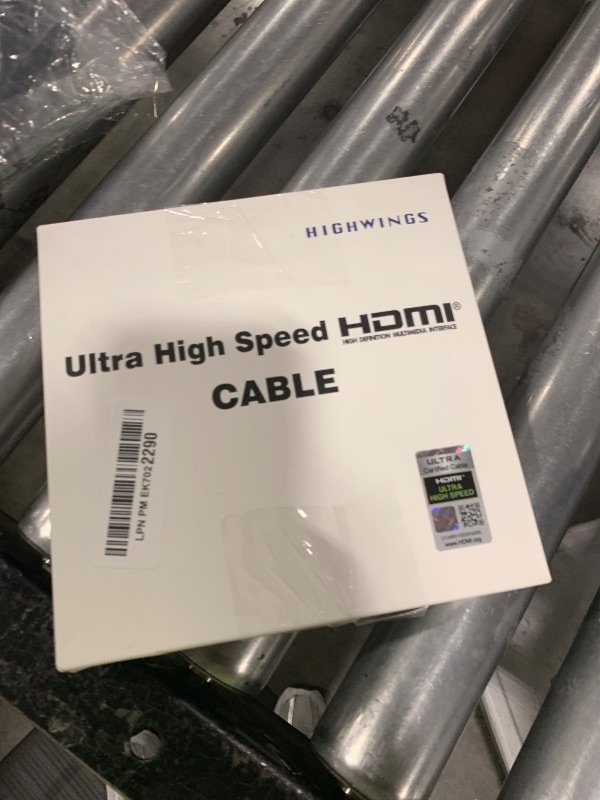 Photo 1 of Highwings 8K 10K 4K HDMI 2.1 Cable 48Gbps 6.6FT/2M, Certified Ultra High Speed HDMI Cable Braided Cord-4K@120Hz 8K@60Hz, DTS:X, HDCP 2.2 & 2.3, HDR 10 Compatible with Roku TV/PS5/HDTV/Blu-ray