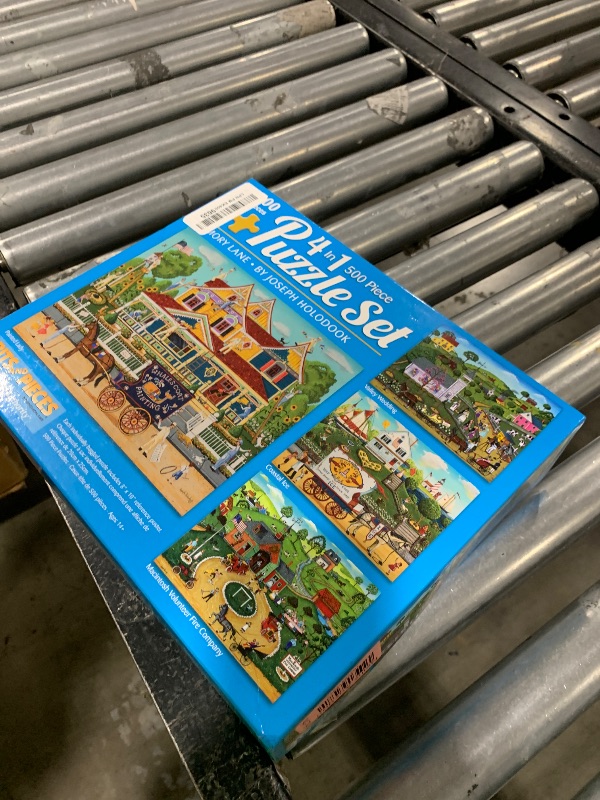 Photo 1 of Bits and Pieces - 4-in-1 Multi-Pack 500 Piece Jigsaw Puzzles for Adults - Memory Lane 500 pc Puzzle Set Bundle by Joseph Holodook - Puzzles Measure 16"x20"