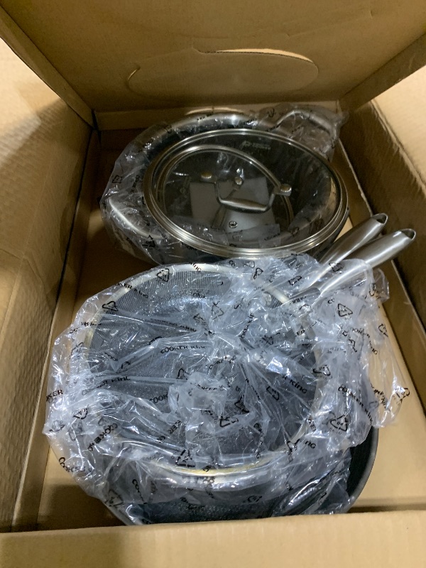 Photo 1 of COOKER KING Stainless Steel Cookware Set, Pots and Pans Set Non Stick, Hybrid Ceramic Cookware, Frying Pans, Saucepans & Stock Pot with Glass Lid, Non-Toxic, Oven Safe, Induction Compatible