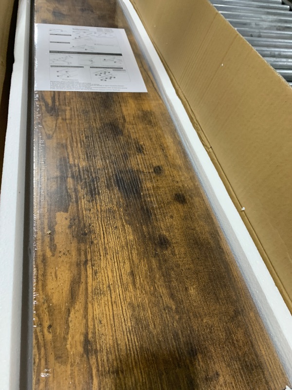Photo 1 of QEEIG Bathroom Shelves 48 inches Long Wall Shelf Large Extra Long 48 x 9 inch Set of 2, Rustic Brown (008-120BN)