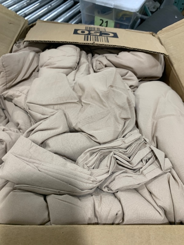 Photo 1 of ROSGONIA King Size Comforter Set Taupe Brown, 3pcs(1 Boho Tan Comforter & 2 Pillowcases) All Season Bedding Lightweight Bedspread Blanket Quilts
