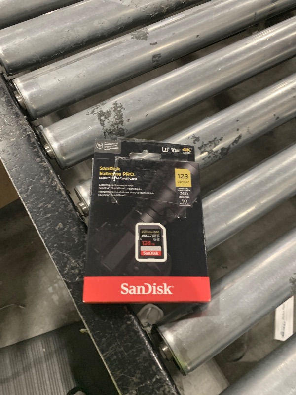 Photo 1 of SanDisk 128GB Extreme PRO SDXC UHS-I Memory Card - C10, U3, V30, 4K UHD, SD Card - SDSDXXD-128G-GN4IN