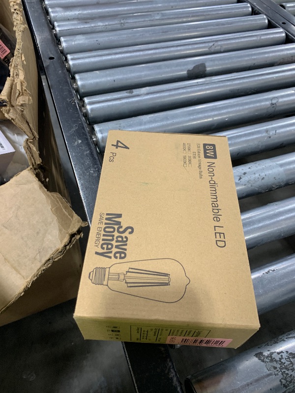 Photo 1 of 4-Pack Vintage E26 LED Edison Bulbs 100W Equivalent 1400LM High Brightness 8W ST58 LED Filament Light Bulbs 5000K Daylight White Medium Base CRI90+ Antique Clear Glass for Home Kitchen, Non-dimmable