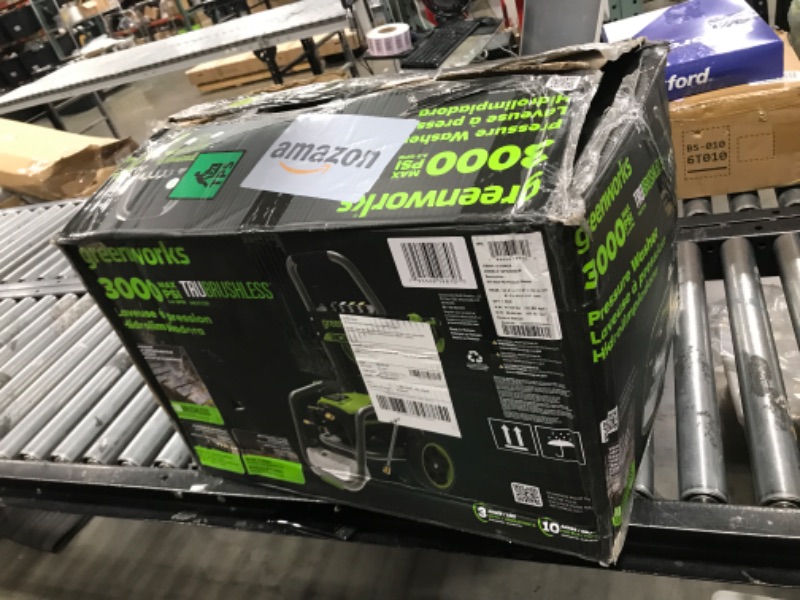 Photo 1 of Greenworks Pro Brushless 3000 PSI (CSA Certified) 2.0 GPM Max / 1.1 GPM Electric Pressure Washer (Foldable Handles, Rugged Steel Frame, 25 FT Hose, 35 FT GFCI Power Cord)
