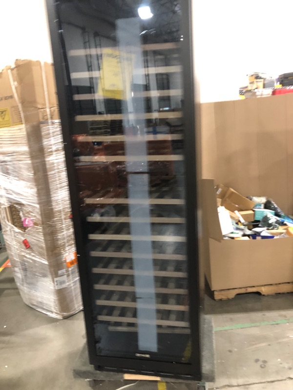 Photo 1 of 200 Bottle Dual Zone Wine Fridge – 24 Inch Large Capacity Wine Cooler Refrigerator Freestanding/Built-In with Upgraded Compressor, Low-Noise Wine Cellar & Intelligent Temperature Control - Black
