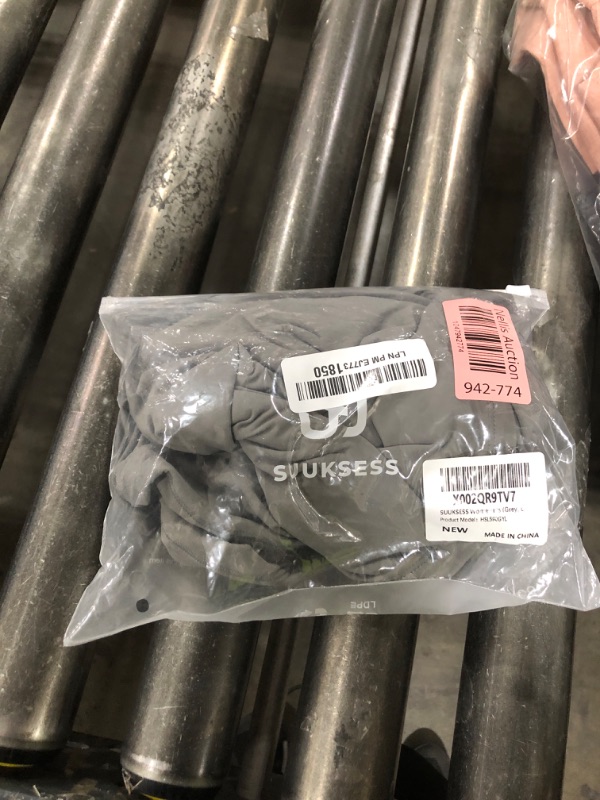 Photo 1 of SUUKSESS Women Double Lined Fitted Basic Tee Shirts Crew Neck Short Sleeve Y2K Going Out Crop Tops (Gray, L)