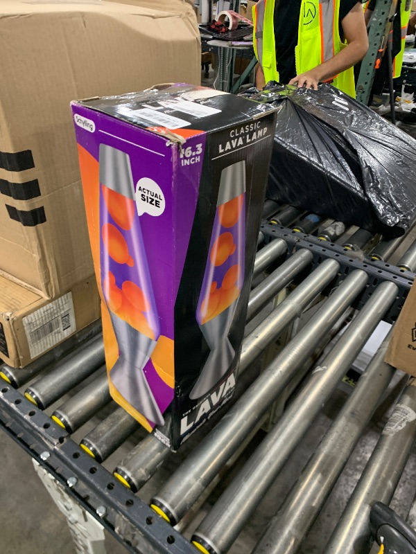Photo 1 of LAVA The Original Lamp - Large 52oz 16.3" - Vivid Twilight - Classic Liquid Motion Lamp - Orange and Purple Liquid - Item #5119 (Amazon Exclusive)