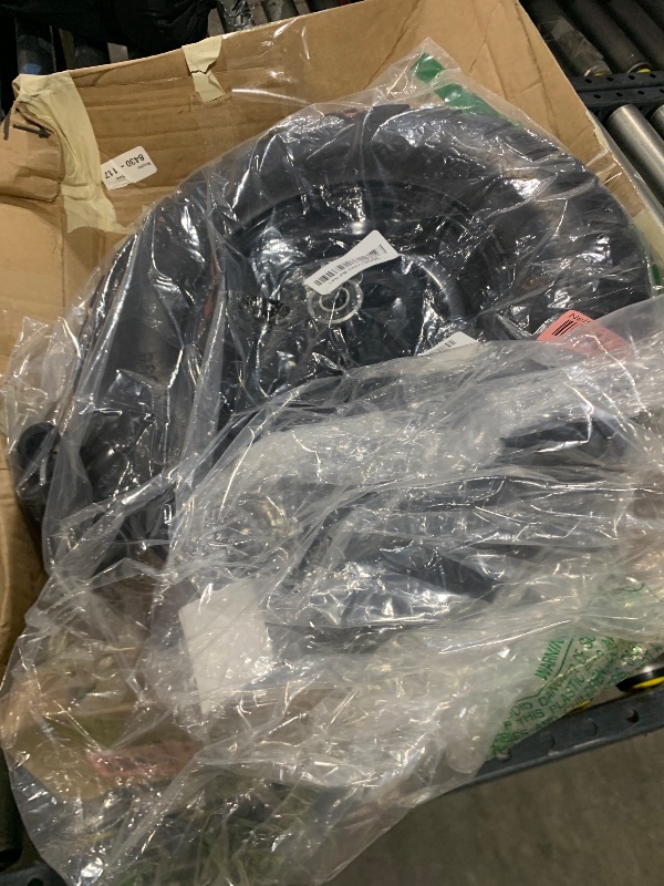 Photo 1 of Wheelbarrow Tires 4.80/4.00-8 Flat Free, 16 inch Solid Tire and Wheel with 5/8” or 3/4” Bearings, Wheel Barrow Tires 4.80/4.00-8 Includes Adapter Kit by Cubesprings