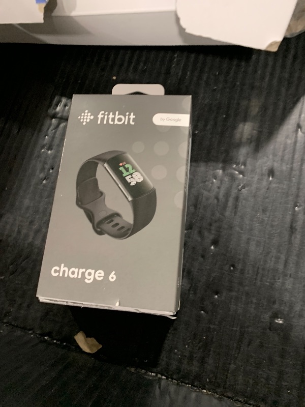 Photo 1 of Fitbit Charge 6 Fitness Tracker with Google apps, Heart Rate on Exercise Equipment, 6-Months Premium Membership Included, GPS, Health Tools and More, Obsidian/Black, One Size (S & L Bands Included)