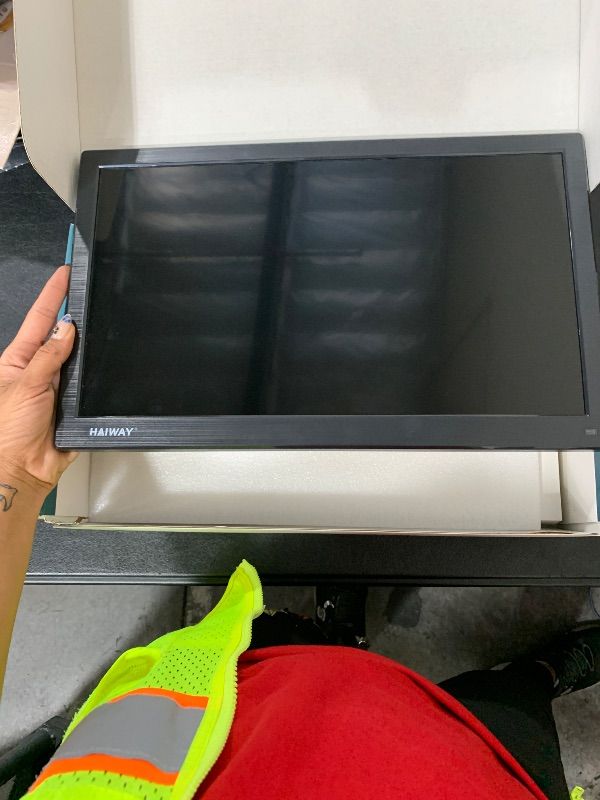 Photo 1 of PARTS ONLY -----------------------------------------------------Haiway 15.6 inch Small Computer Monitor, High Resolution 1920x1080P Small hdmi Monitor with HDMI/VGA/BNC/AV/USB Port for PC, Laptop, CCTV Security Monitors with Remote Control, Built-in Speak