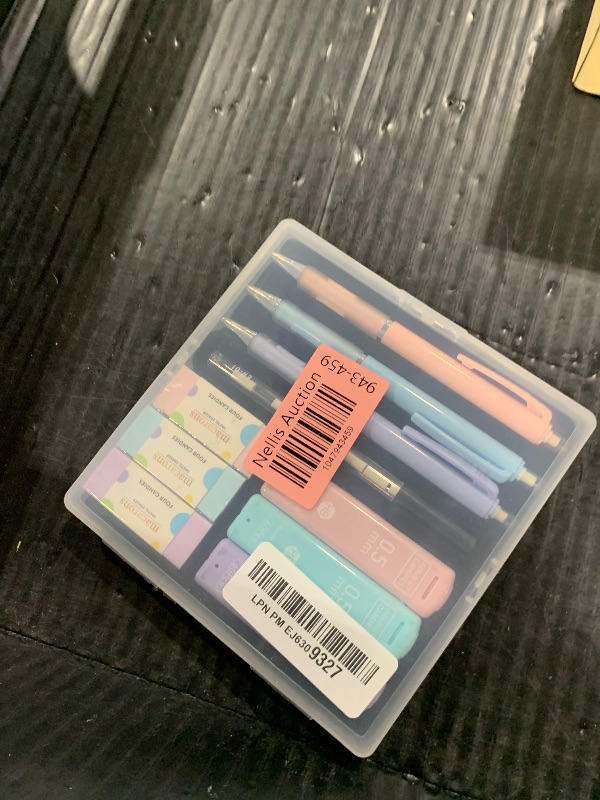 Photo 1 of Four Candies 0.5 mm Mechanical Pencils, with #2 Lead Refills & Pastel Eraser Set, 13-Count Pack with Case, Cute Aesthetic School Supplies for Girls - 0.5mm