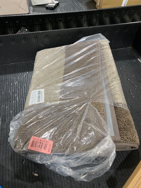 Photo 1 of PURRUGS Dirt Trapper Door Mat 32" x 48", Non-Slip/Skid Machine Washable Entryway Rug, Shoes Scraper, Throw Rug, Super Absorbent Area Rug for Muddy Wet Shoes and Paws, Beige & Grayish Brown