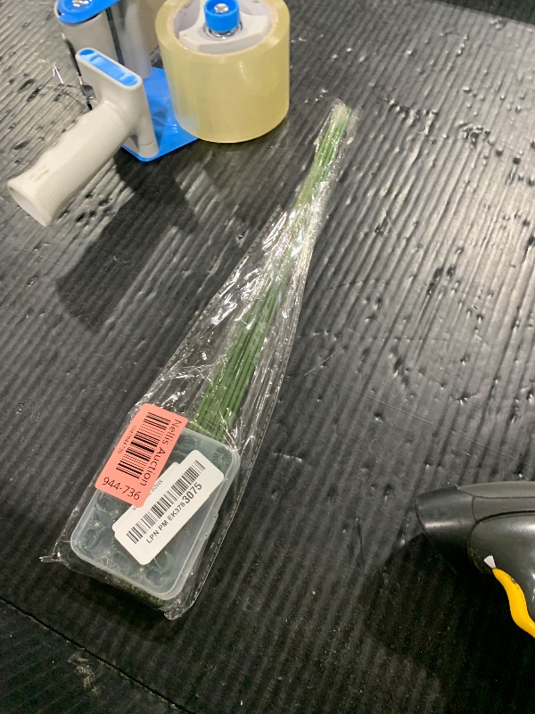 Photo 1 of 10pcs Green Plant Support Stakes with 15pcs Clips, Bendable Stakes for Tall Plants, Indoor & Outdoor Use